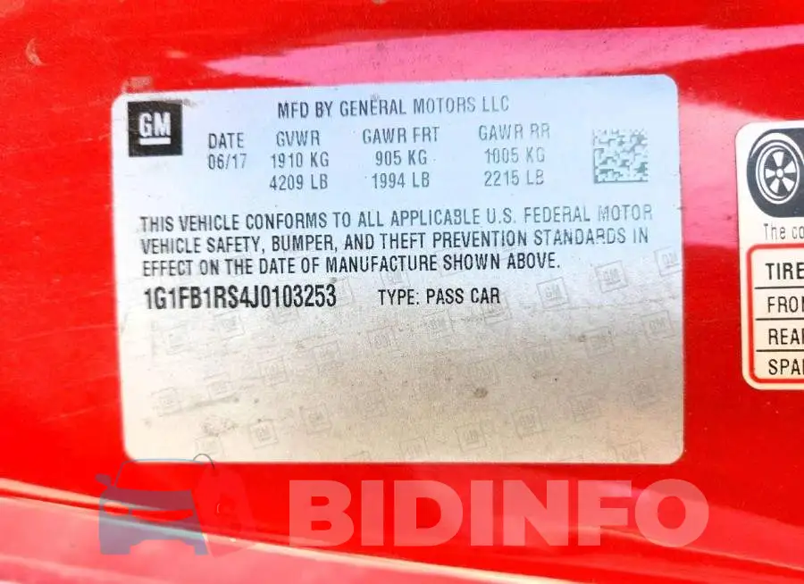 1G1FB1RS4J0103253 Photo# 12