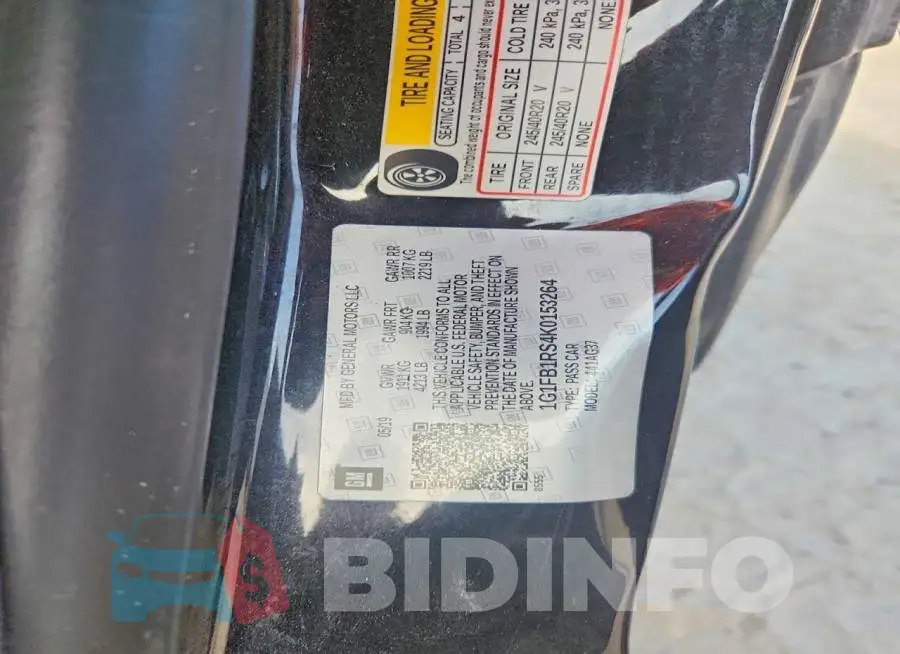1G1FB1RS4K0153264 Photo# 13
