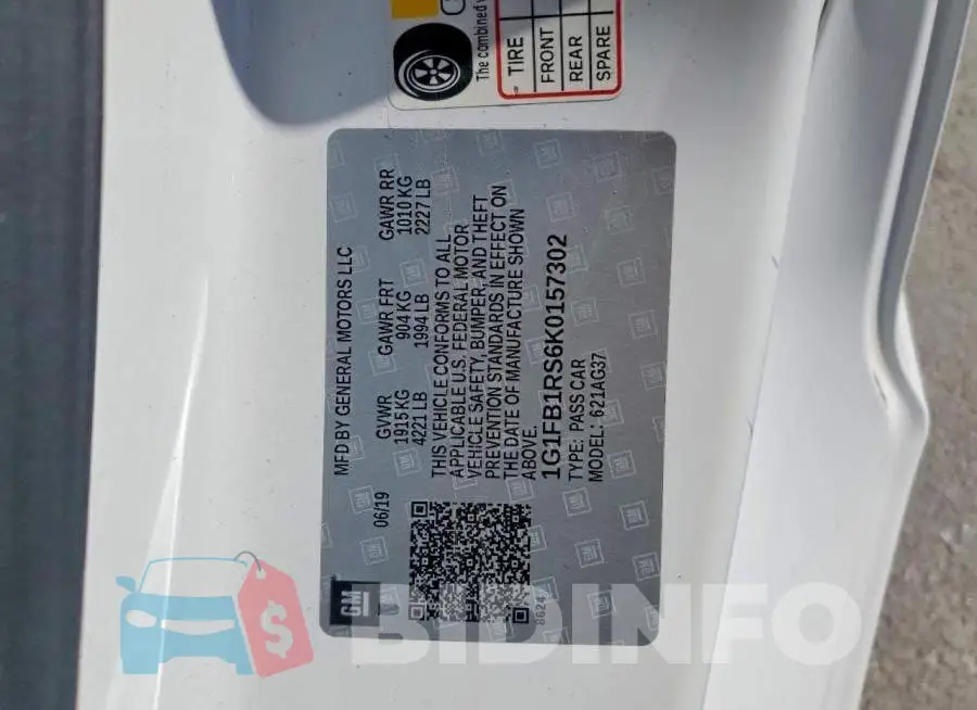 1G1FB1RS6K0157302 Photo# 12