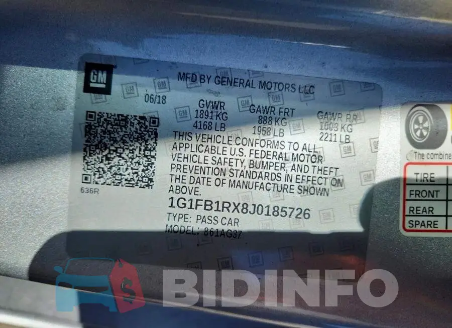 1G1FB1RX8J0185726 Photo# 13