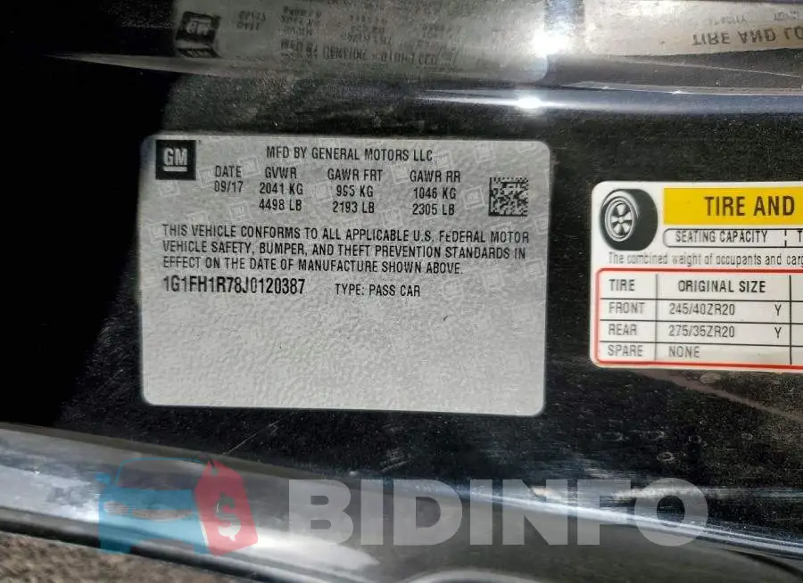 1G1FH1R78J0120387 Photo# 13