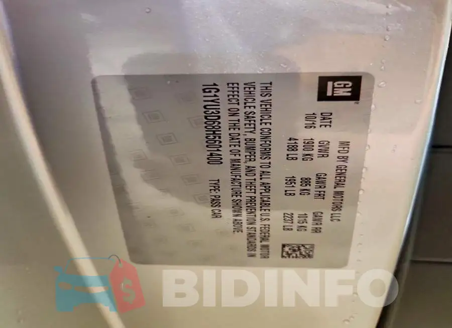 1G1YU3D68H5601400 Photo# 13