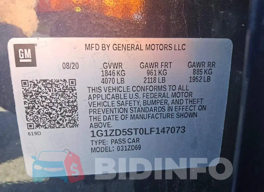 1G1ZD5ST0LF147073 Photo# 12