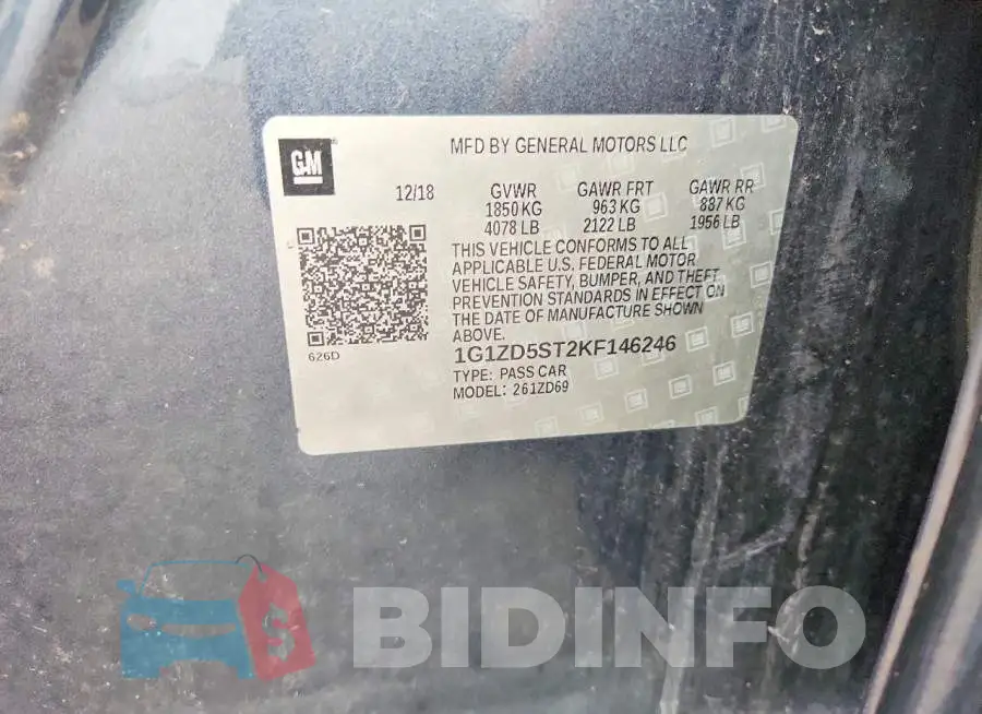 1G1ZD5ST2KF146246 Photo# 12