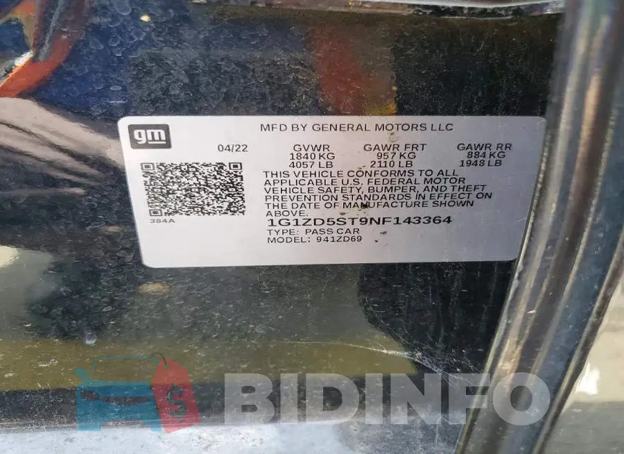 1G1ZD5ST9NF143364 Photo# 13