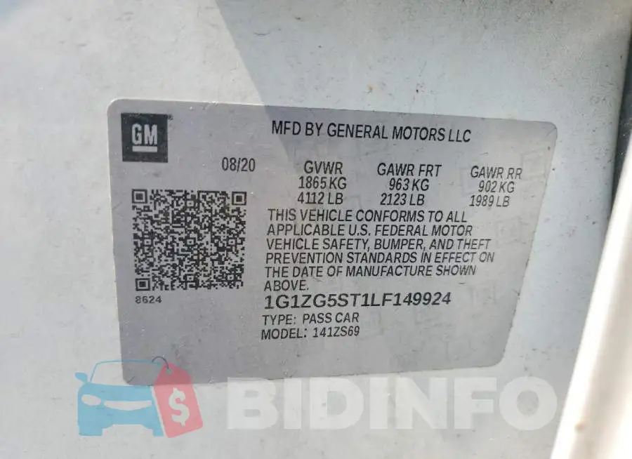 1G1ZG5ST1LF149924 Photo# 12