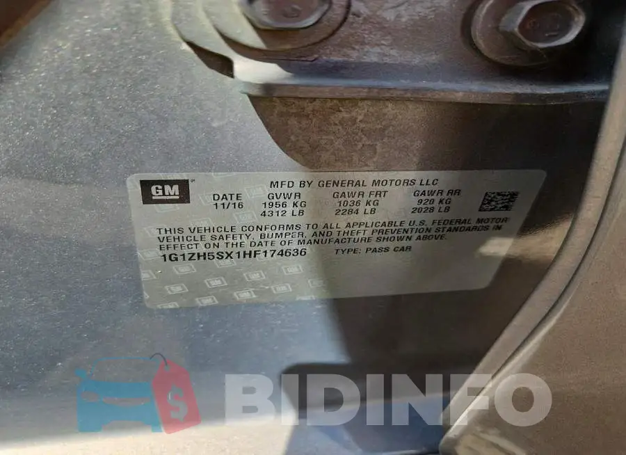 1G1ZH5SX1HF174636 Photo# 12