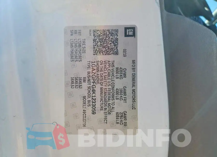 1GAZGPFG4K1233059 Photo# 13