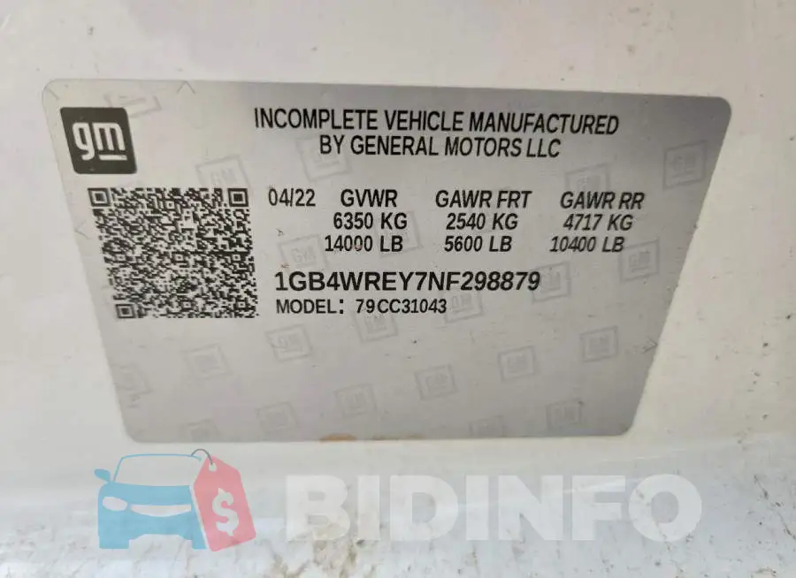 1GB4WREY7NF298879 Photo# 12