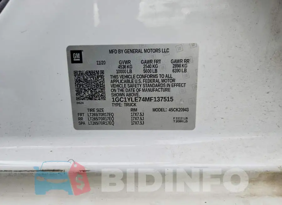 1GC1YLE74MF137515 Photo# 12
