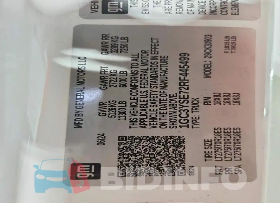 1GC3YSE72RF445499 Photo# 12