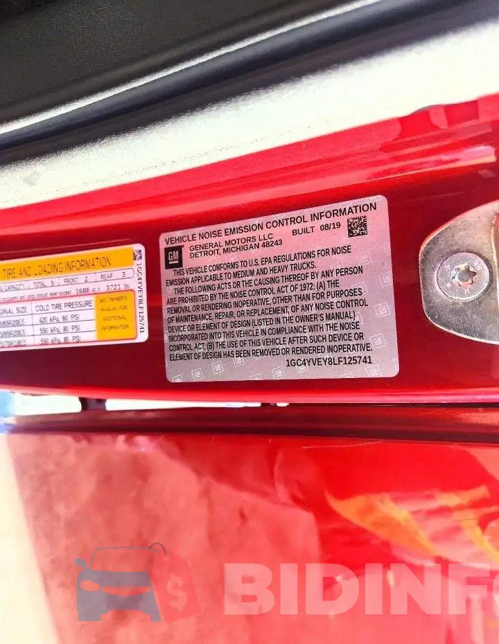 1GC4YVEY8LF125741 Photo# 12