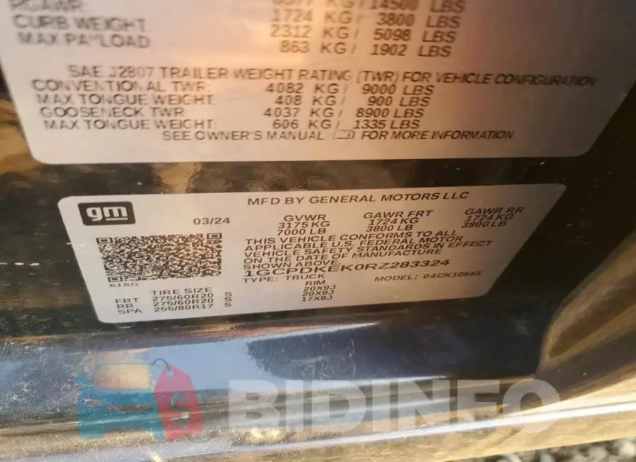 1GCPDKEK0RZ283324 Photo# 12