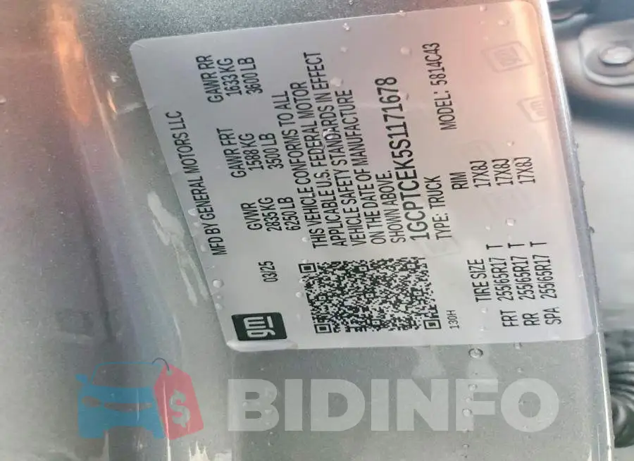 1GCPTCEK5S1171678 Photo# 13