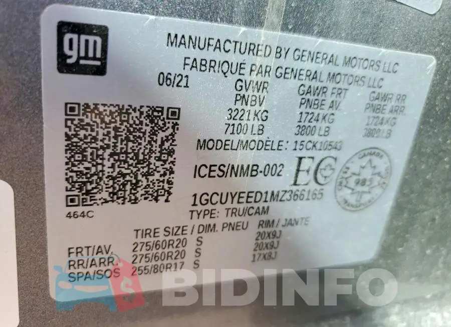 1GCUYEED1MZ366165 Photo# 13
