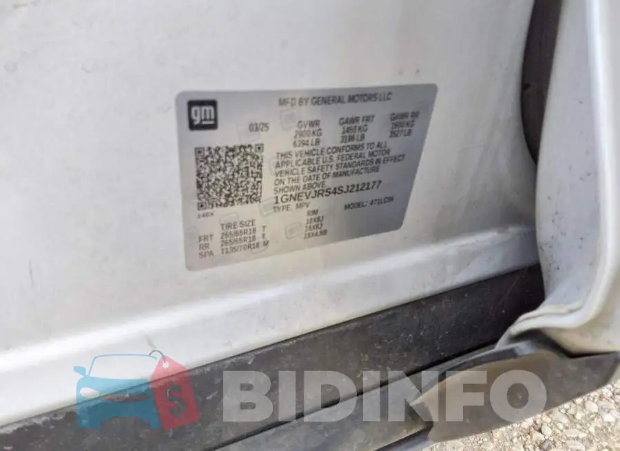 1GNEVJRS4SJ212177 Photo# 13