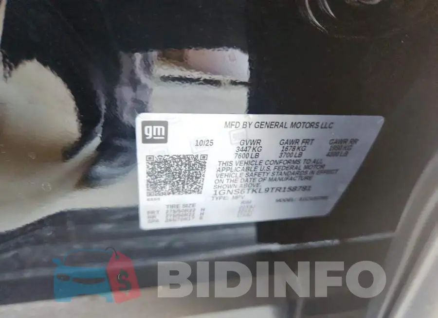 1GNS6TKL9TR158781 Photo# 13