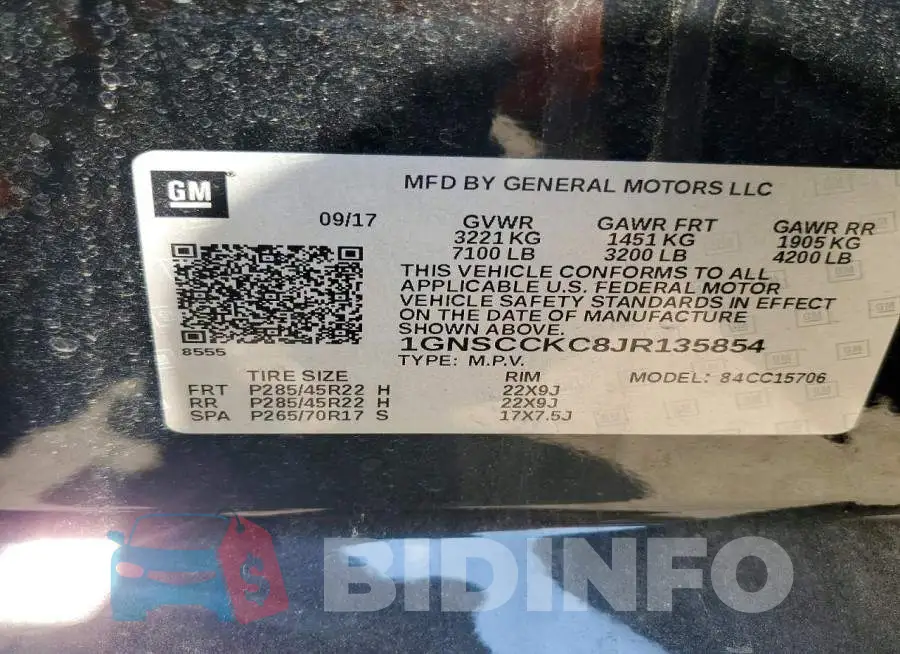 1GNSCCKC8JR135854 Photo# 14