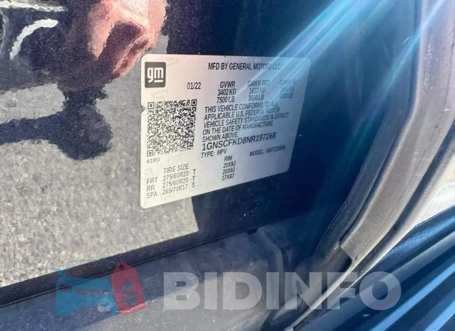 1GNSCFKD8NR197268 Photo# 10