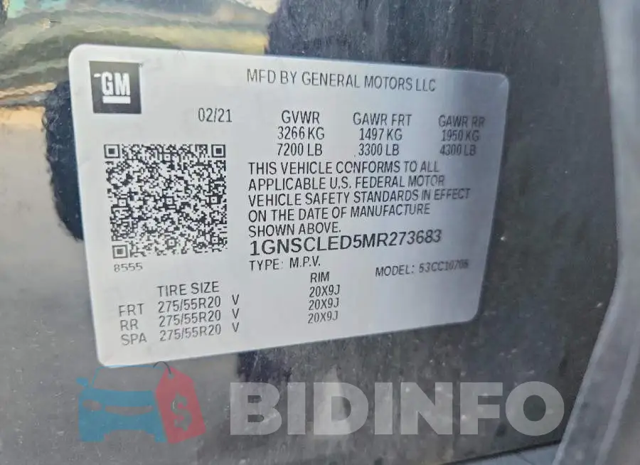 1GNSCLED5MR273683 Photo# 12