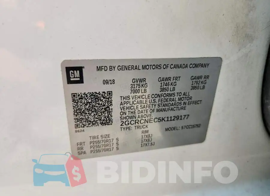 2GCRCNEC5K1129177 Photo# 13