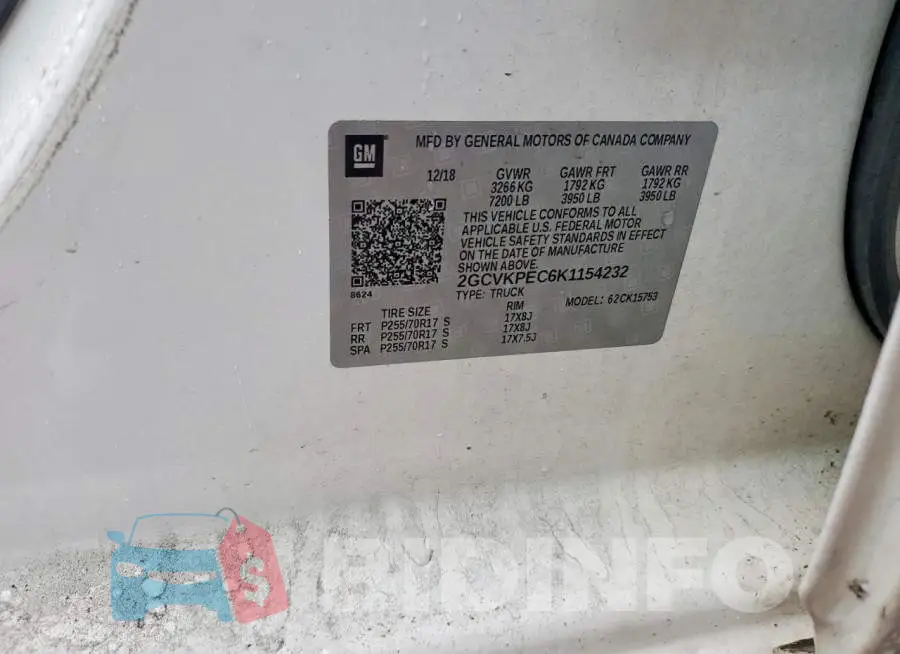 2GCVKPEC6K1154232 Photo# 12