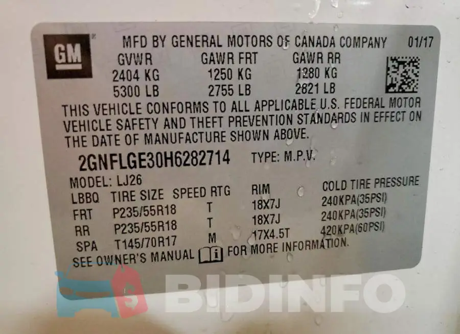 2GNFLGE30H6282714 Photo# 13