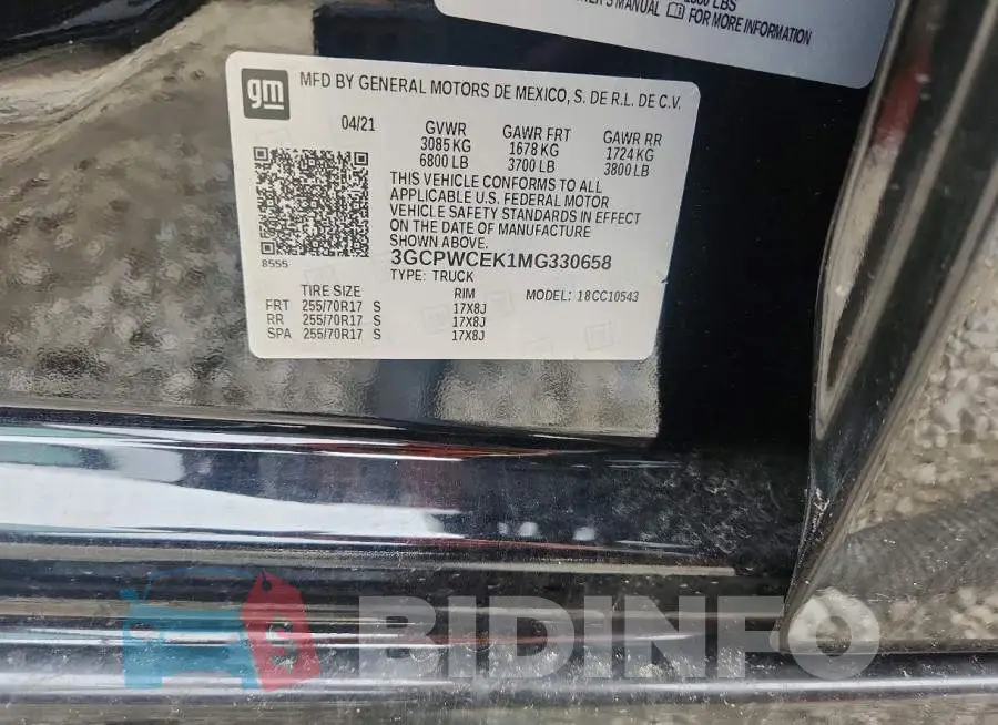 3GCPWCEK1MG330658 Photo# 12