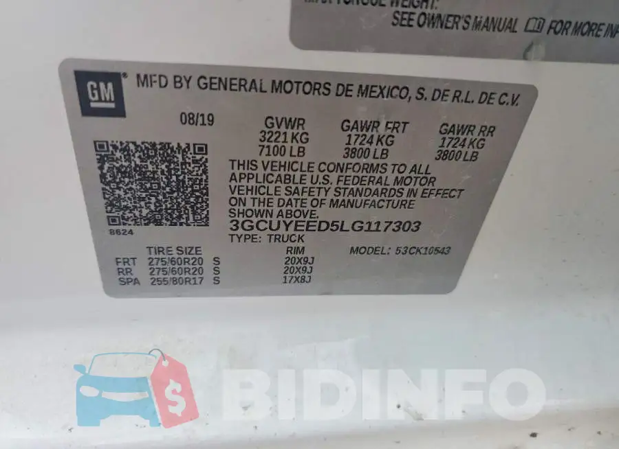 3GCUYEED5LG117303 Photo# 12