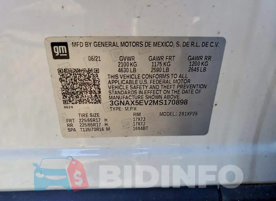 3GNAX5EV2MS170898 Photo# 13