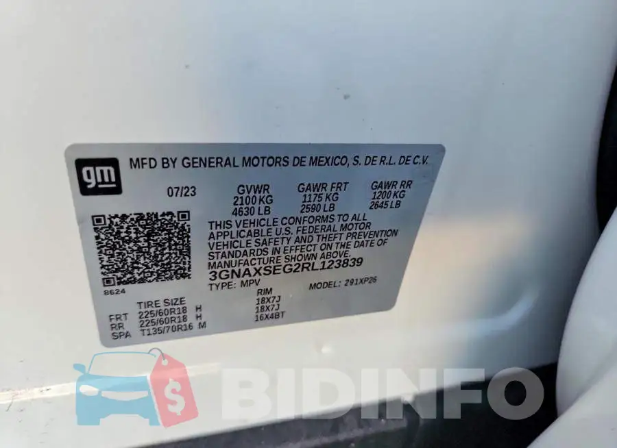 3GNAXSEG2RL123839 Photo# 14