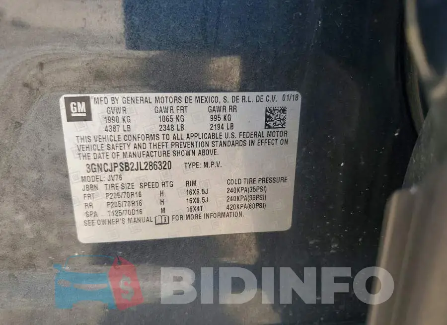 3GNCJPSB2JL286320 Photo# 12