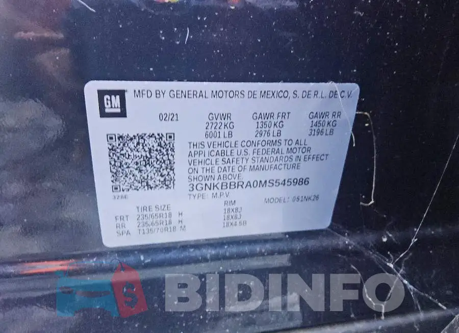 3GNKBBRA0MS545986 Photo# 13