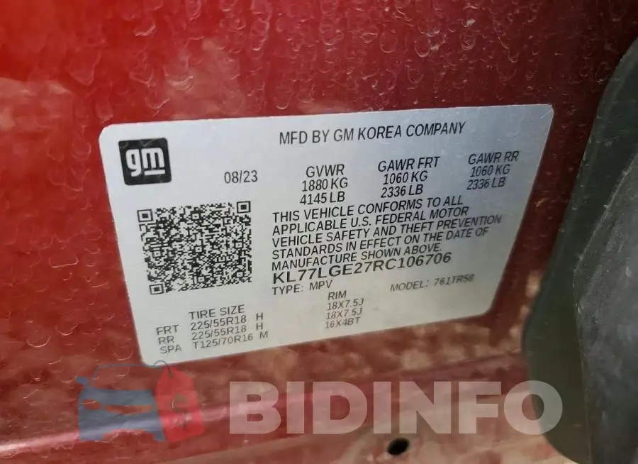KL77LGE27RC106706 Photo# 14