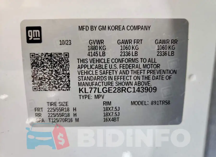 KL77LGE28RC143909 Photo# 12