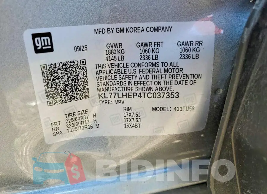 KL77LHEP4TC037353 Photo# 13