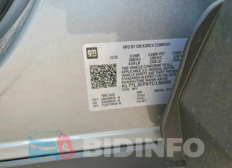 KL77LJEPXTC136069 Photo# 13