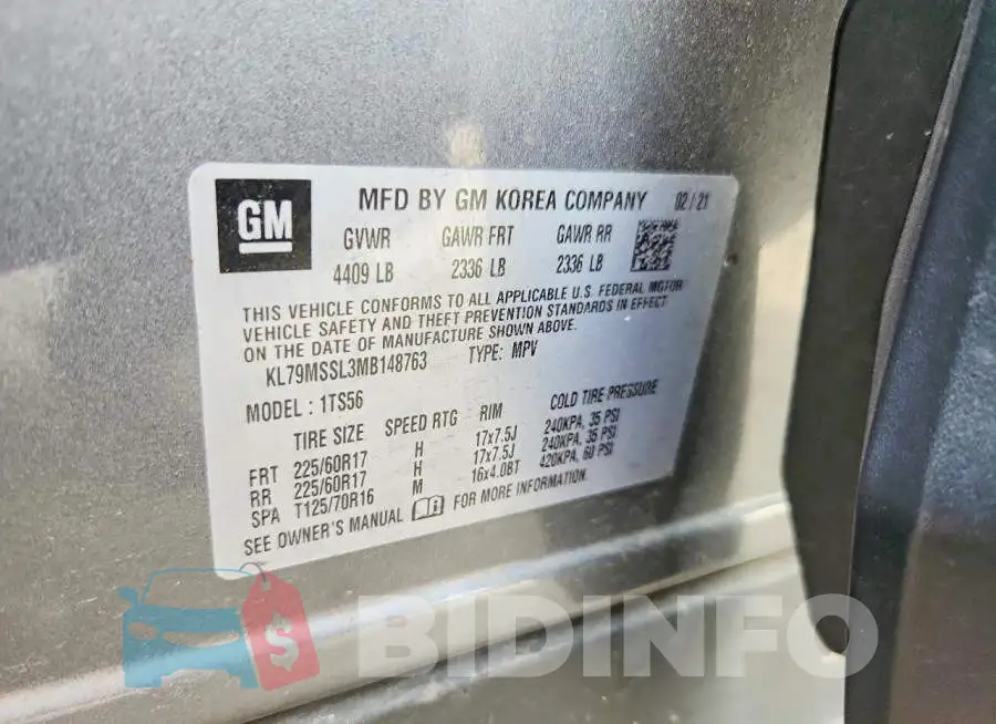 KL79MSSL3MB148763 Photo# 13