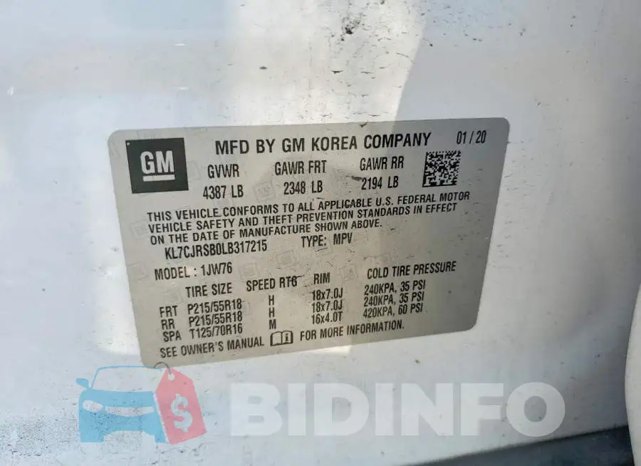 KL7CJRSB0LB317215 Photo# 13