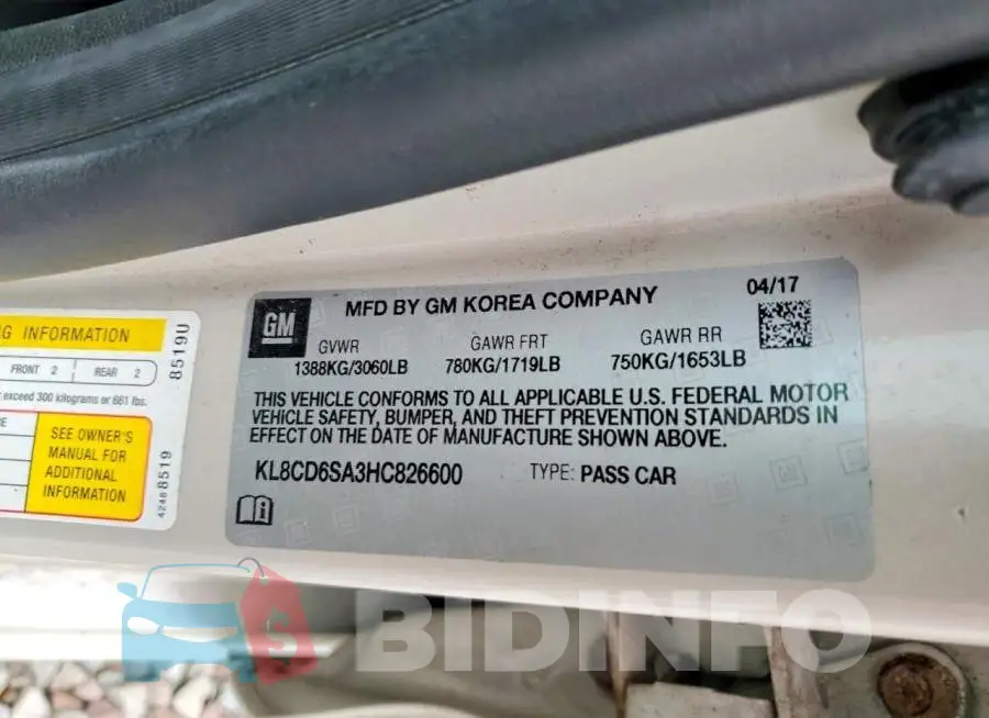 KL8CD6SA3HC826600 Photo# 12