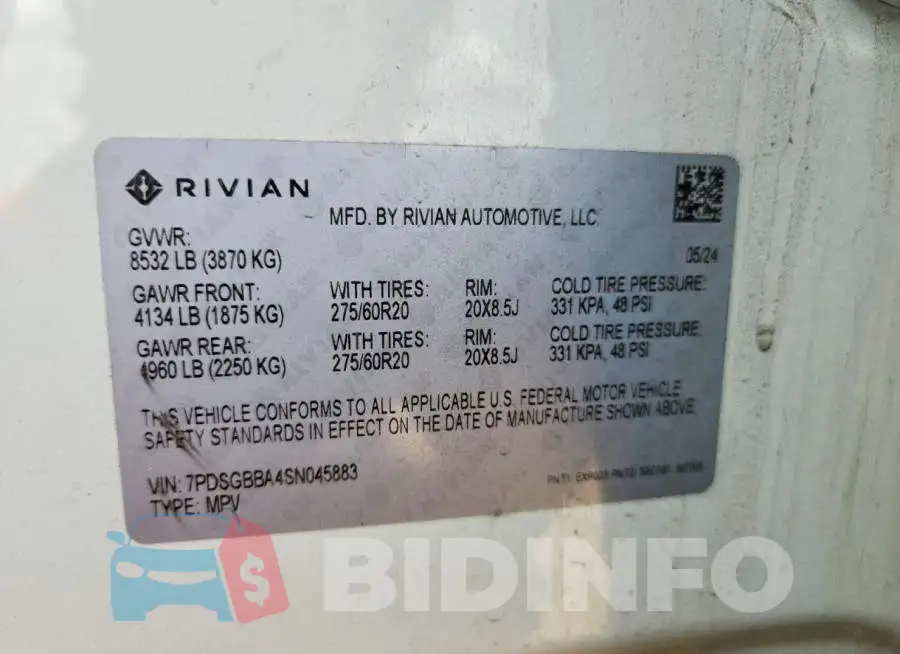 7PDSGBBA4SN045883 Photo# 12