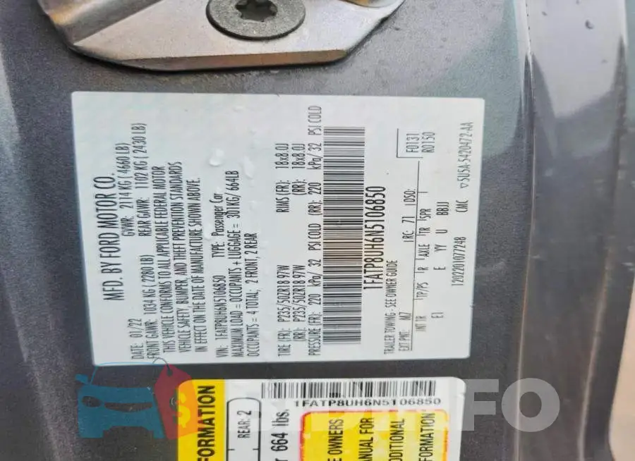 1FATP8UH6N5106850 Photo# 12