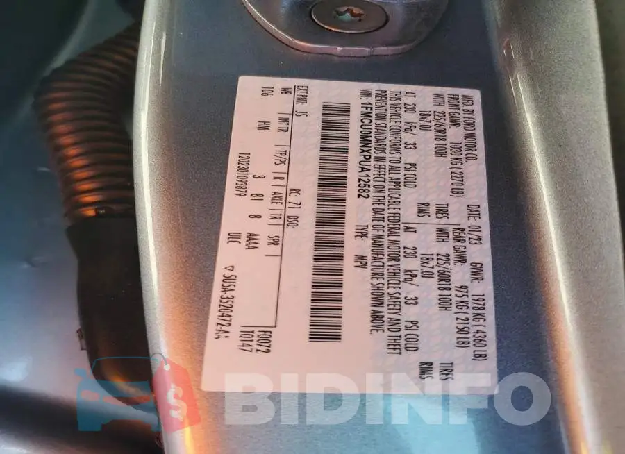 1FMCU0MNXPUA12582 Photo# 13