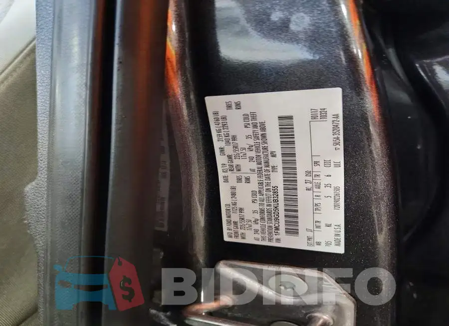 1FMCU9GD5KUB32855 Photo# 14