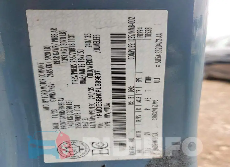 1FMDE5BH0PLB99607 Photo# 13