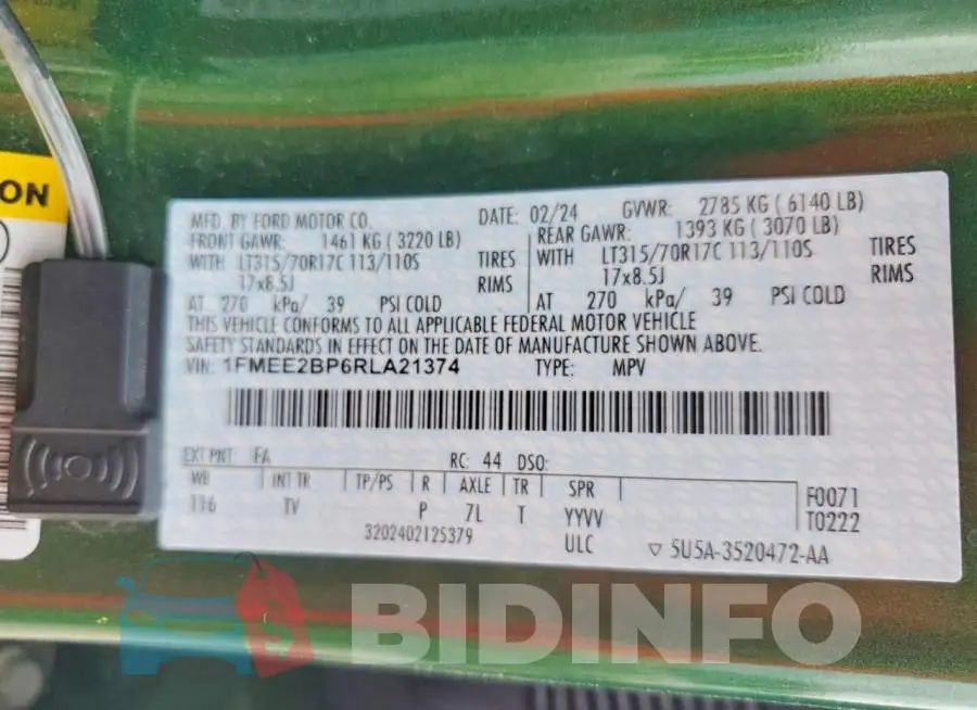 1FMEE2BP6RLA21374 Photo# 13