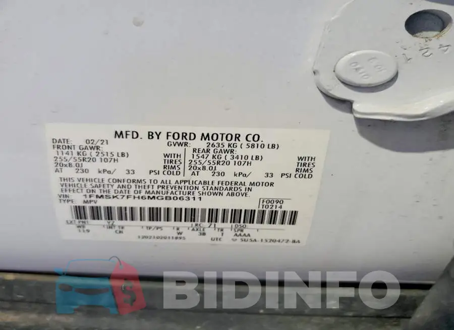 1FMSK7FH6MGB06311 Photo# 13
