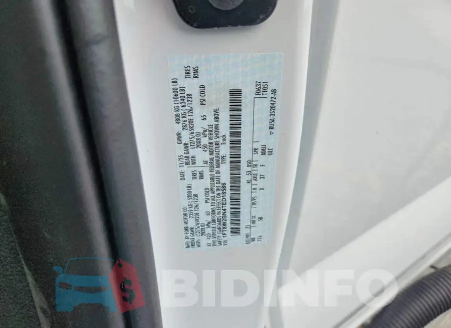 1FT8W2BN4TED18586 Photo# 12