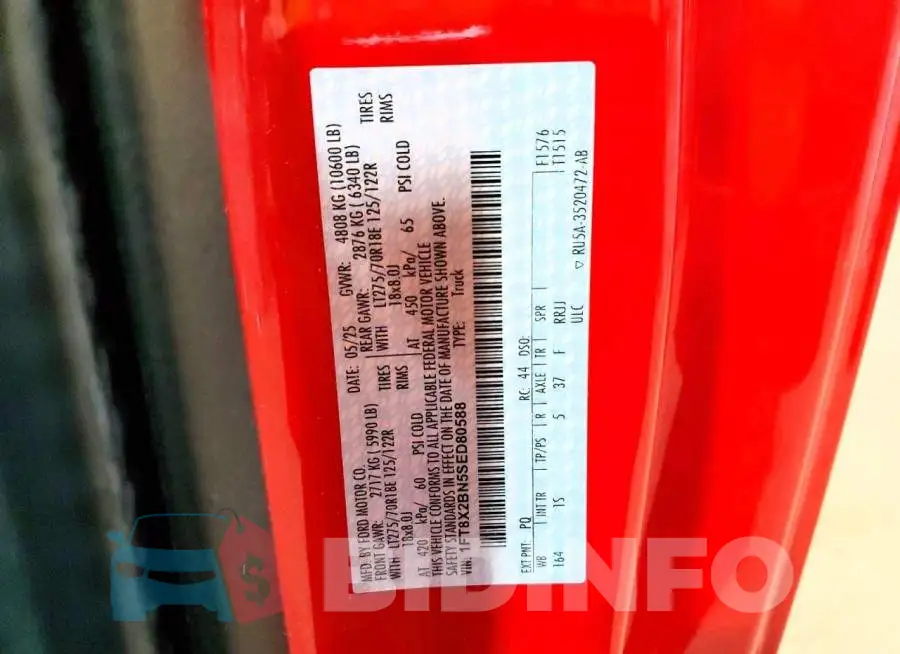 1FT8X2BN5SED80588 Photo# 12