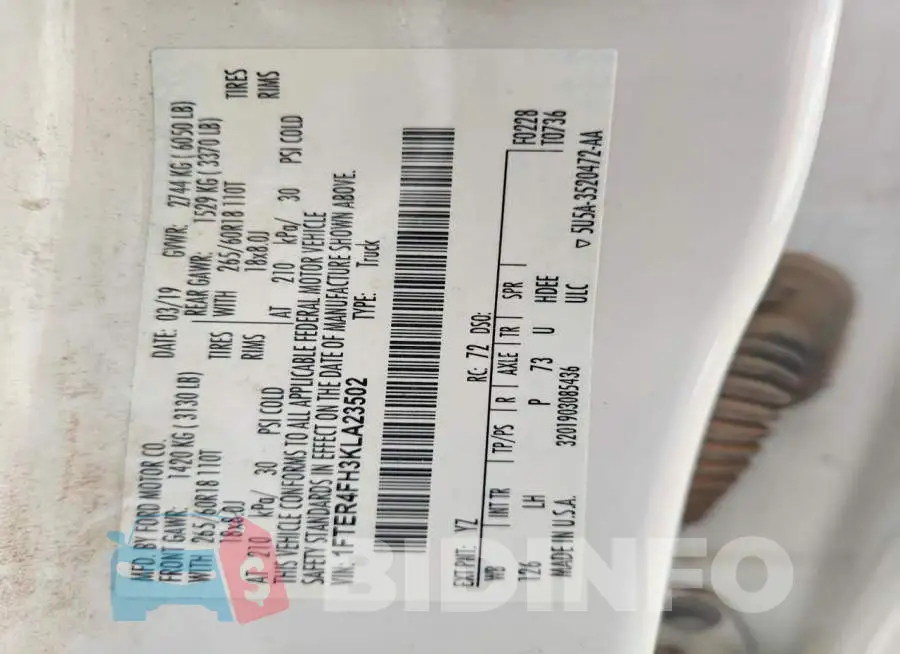 1FTER4FH3KLA23502 Photo# 12